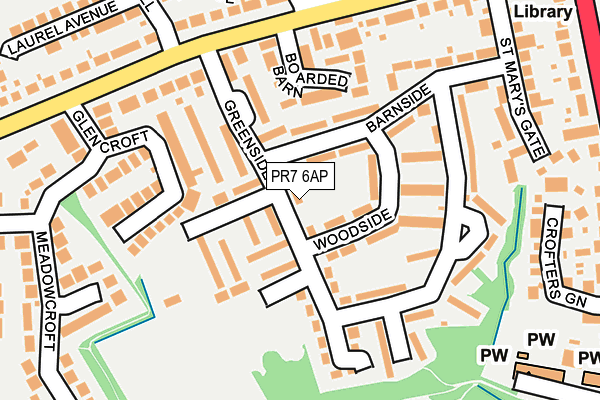 PR7 6AP map - OS OpenMap – Local (Ordnance Survey)