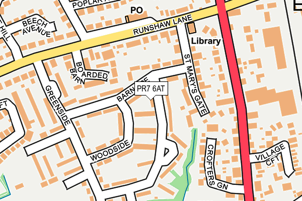 PR7 6AT map - OS OpenMap – Local (Ordnance Survey)