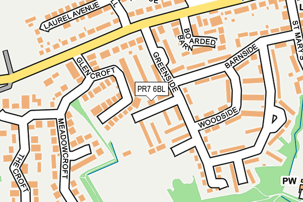 PR7 6BL map - OS OpenMap – Local (Ordnance Survey)