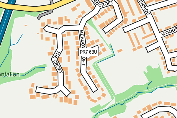 PR7 6BU map - OS OpenMap – Local (Ordnance Survey)
