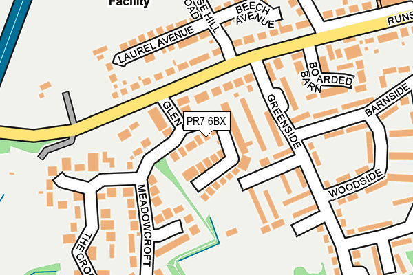 PR7 6BX map - OS OpenMap – Local (Ordnance Survey)