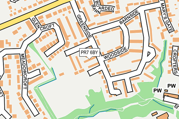 PR7 6BY map - OS OpenMap – Local (Ordnance Survey)