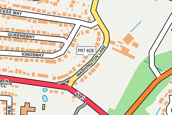 PR7 6DE map - OS OpenMap – Local (Ordnance Survey)