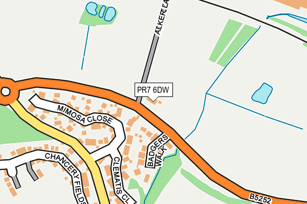 PR7 6DW map - OS OpenMap – Local (Ordnance Survey)