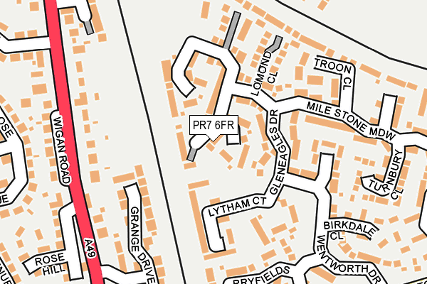 PR7 6FR map - OS OpenMap – Local (Ordnance Survey)