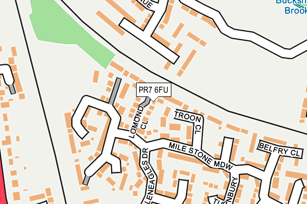PR7 6FU map - OS OpenMap – Local (Ordnance Survey)