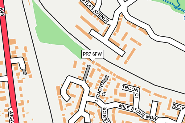 PR7 6FW map - OS OpenMap – Local (Ordnance Survey)