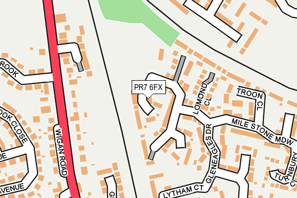 PR7 6FX map - OS OpenMap – Local (Ordnance Survey)