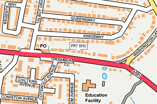 PR7 6HU map - OS OpenMap – Local (Ordnance Survey)