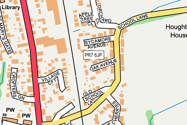 PR7 6JP map - OS OpenMap – Local (Ordnance Survey)