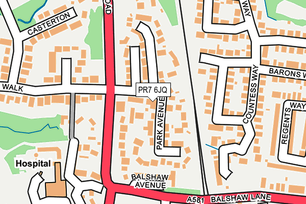 PR7 6JQ map - OS OpenMap – Local (Ordnance Survey)