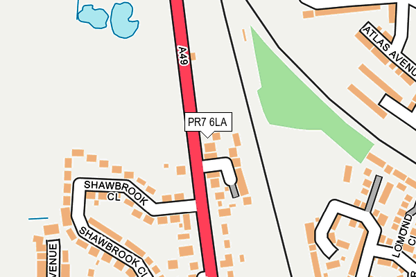 PR7 6LA map - OS OpenMap – Local (Ordnance Survey)