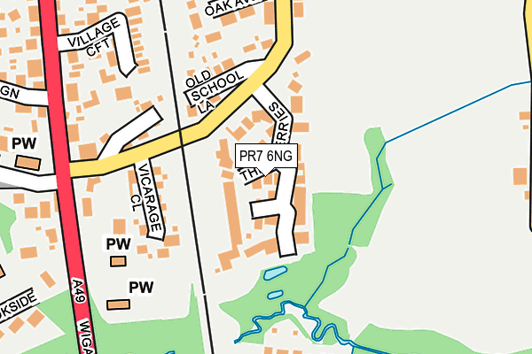 PR7 6NG map - OS OpenMap – Local (Ordnance Survey)