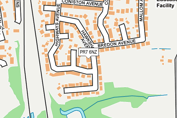 PR7 6NZ map - OS OpenMap – Local (Ordnance Survey)