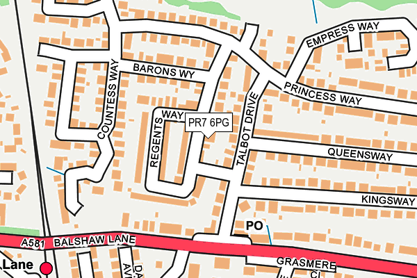 PR7 6PG map - OS OpenMap – Local (Ordnance Survey)