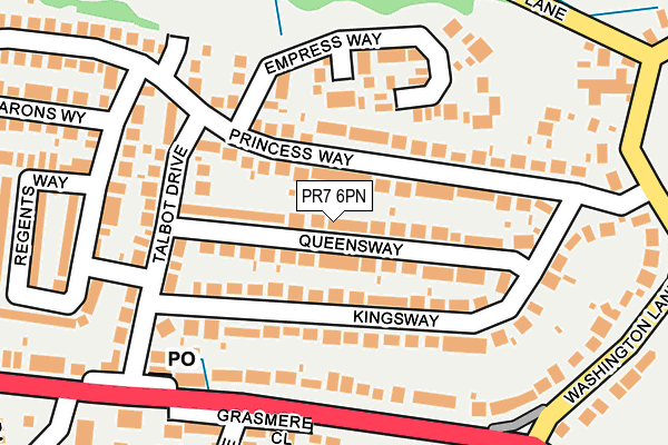 PR7 6PN map - OS OpenMap – Local (Ordnance Survey)