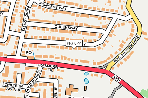 PR7 6PP map - OS OpenMap – Local (Ordnance Survey)