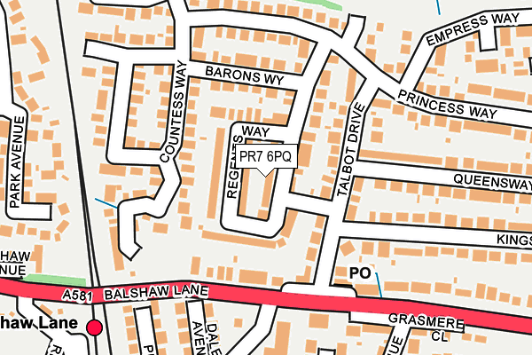 PR7 6PQ map - OS OpenMap – Local (Ordnance Survey)