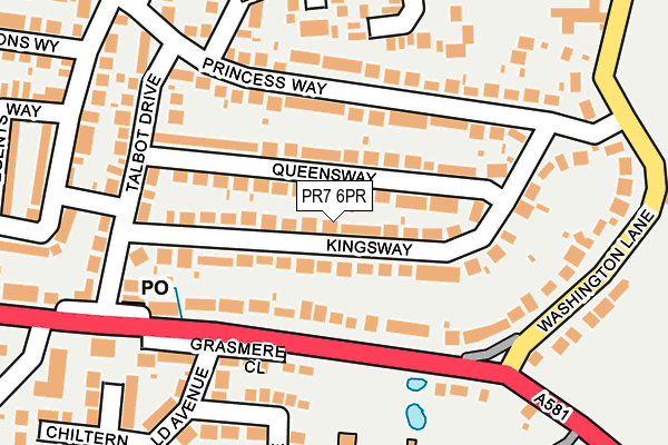 PR7 6PR map - OS OpenMap – Local (Ordnance Survey)