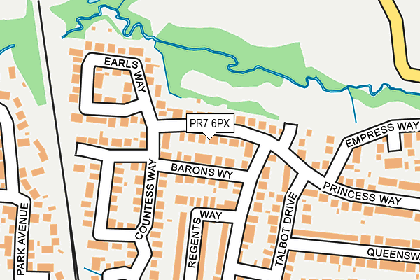 PR7 6PX map - OS OpenMap – Local (Ordnance Survey)