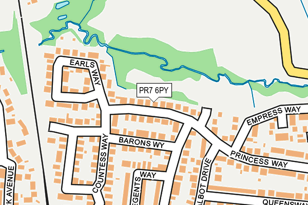 PR7 6PY map - OS OpenMap – Local (Ordnance Survey)