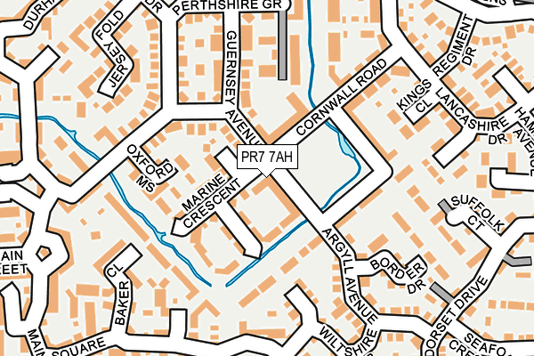 PR7 7AH map - OS OpenMap – Local (Ordnance Survey)
