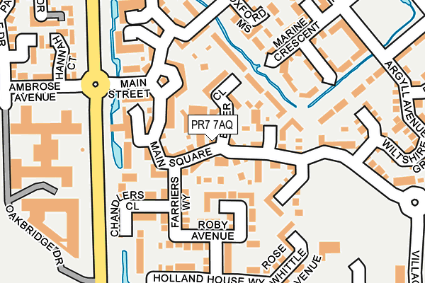 PR7 7AQ map - OS OpenMap – Local (Ordnance Survey)