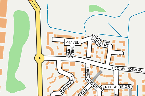 PR7 7BD map - OS OpenMap – Local (Ordnance Survey)