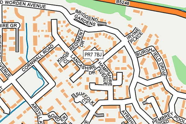 PR7 7BJ map - OS OpenMap – Local (Ordnance Survey)
