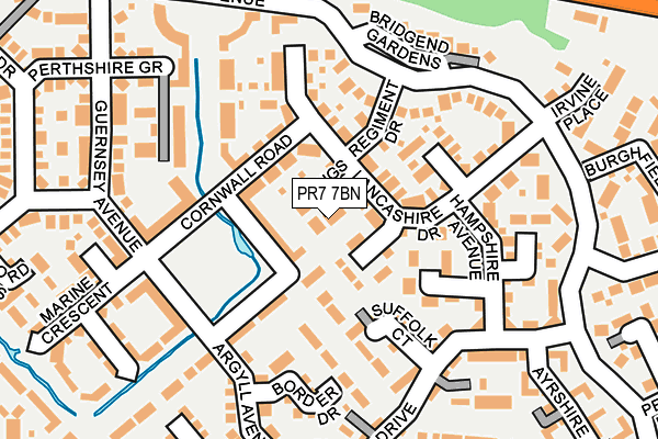 PR7 7BN map - OS OpenMap – Local (Ordnance Survey)