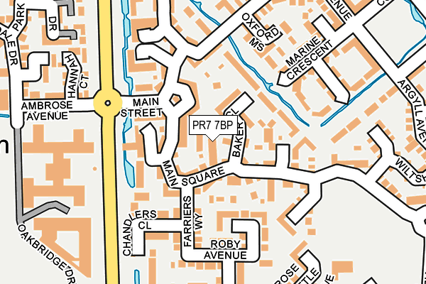 PR7 7BP map - OS OpenMap – Local (Ordnance Survey)