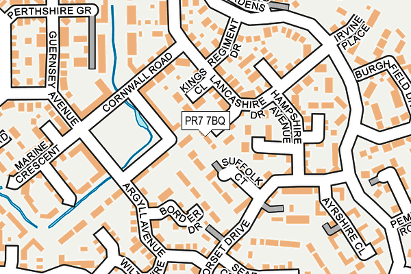 PR7 7BQ map - OS OpenMap – Local (Ordnance Survey)