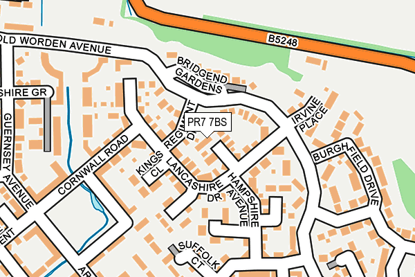 PR7 7BS map - OS OpenMap – Local (Ordnance Survey)