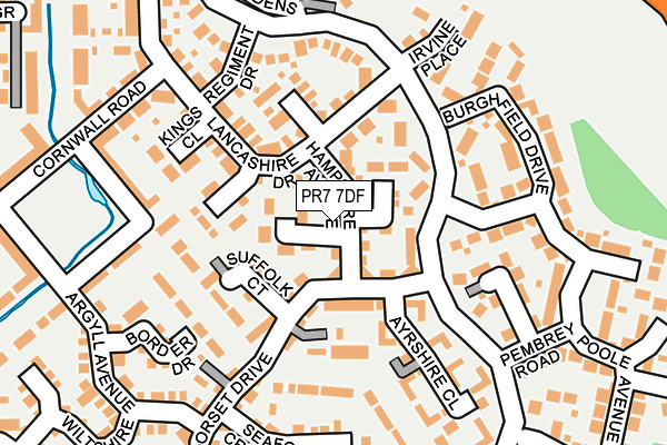 PR7 7DF map - OS OpenMap – Local (Ordnance Survey)