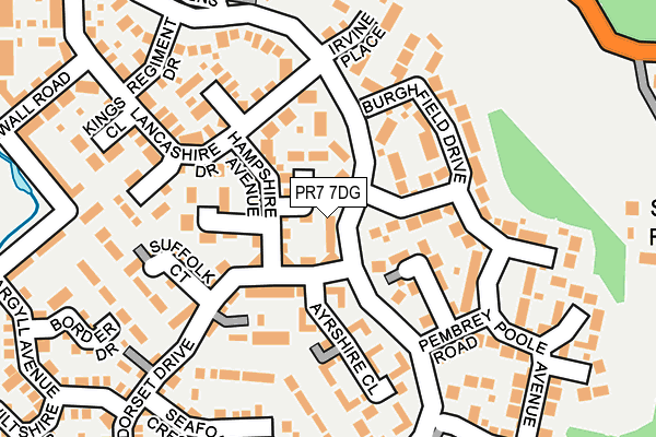 PR7 7DG map - OS OpenMap – Local (Ordnance Survey)