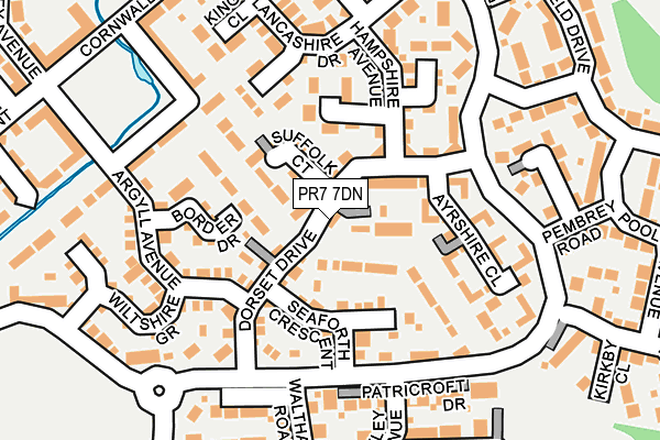 PR7 7DN map - OS OpenMap – Local (Ordnance Survey)