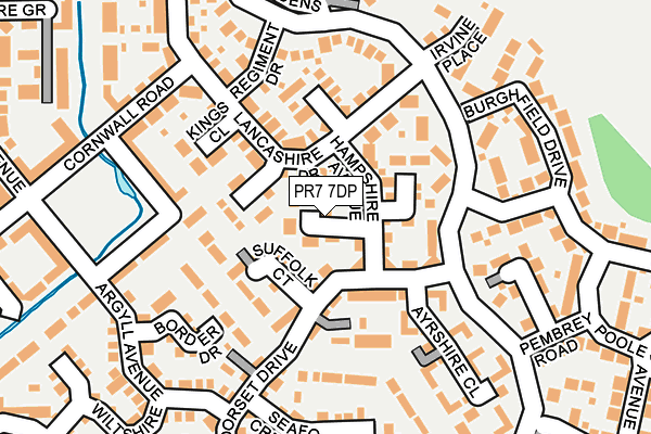 PR7 7DP map - OS OpenMap – Local (Ordnance Survey)