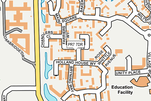PR7 7DR map - OS OpenMap – Local (Ordnance Survey)