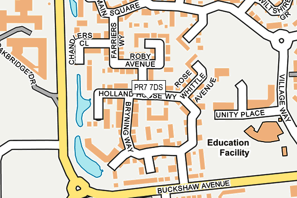 PR7 7DS map - OS OpenMap – Local (Ordnance Survey)