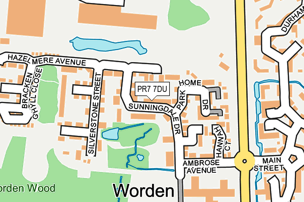 PR7 7DU map - OS OpenMap – Local (Ordnance Survey)