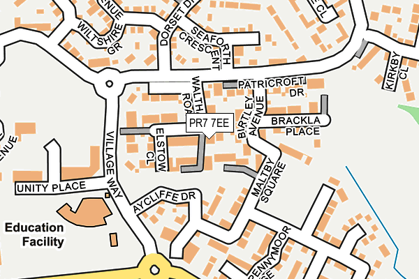 PR7 7EE map - OS OpenMap – Local (Ordnance Survey)