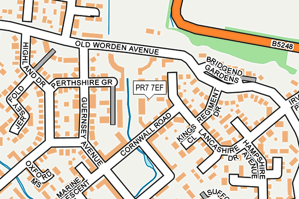 PR7 7EF map - OS OpenMap – Local (Ordnance Survey)