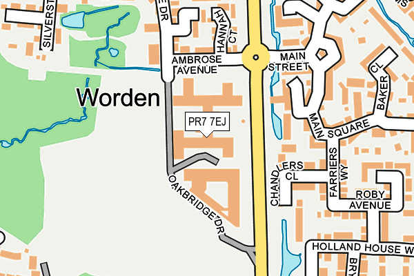 PR7 7EJ map - OS OpenMap – Local (Ordnance Survey)