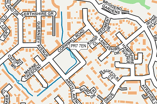 PR7 7EN map - OS OpenMap – Local (Ordnance Survey)
