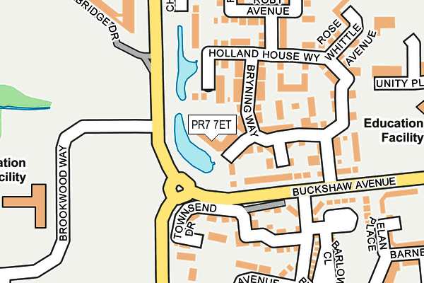 PR7 7ET map - OS OpenMap – Local (Ordnance Survey)