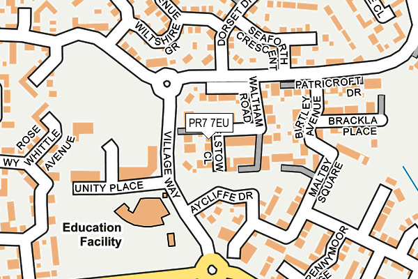 PR7 7EU map - OS OpenMap – Local (Ordnance Survey)