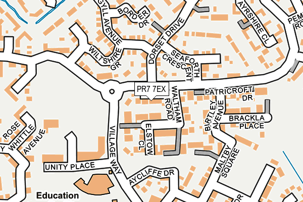 PR7 7EX map - OS OpenMap – Local (Ordnance Survey)
