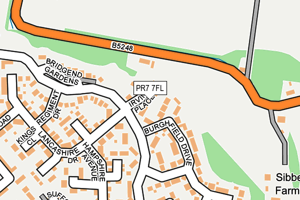 PR7 7FL map - OS OpenMap – Local (Ordnance Survey)