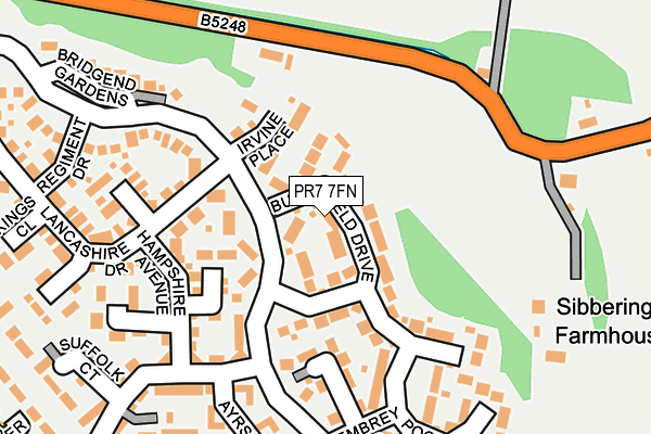 PR7 7FN map - OS OpenMap – Local (Ordnance Survey)