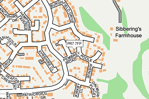 PR7 7FP map - OS OpenMap – Local (Ordnance Survey)